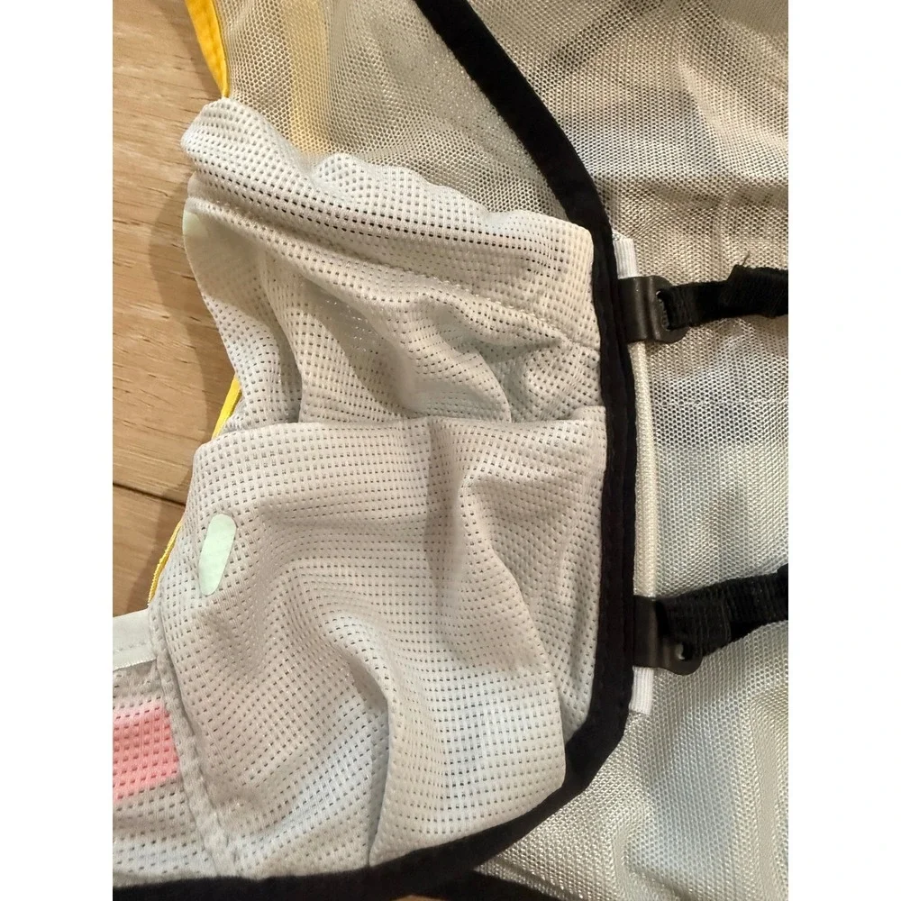 Nike Trail Running Vest Kiger 4.0 Grey Yellow Mesh Hydration Pack XS